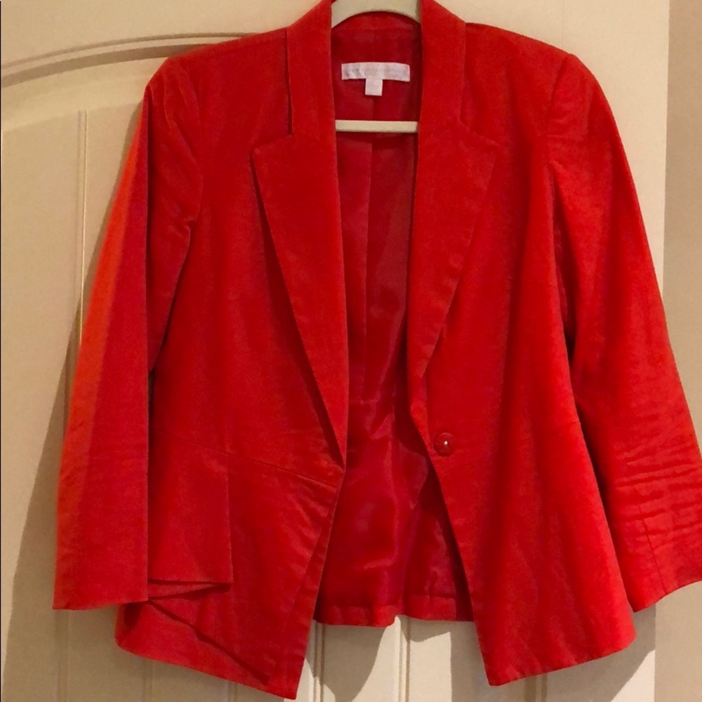Orange linen jacket